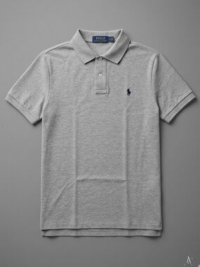 Polo Ralph Lauren Kids Large (14-16) Adult (XS-S)Heather Gray Short Sleeve Polo